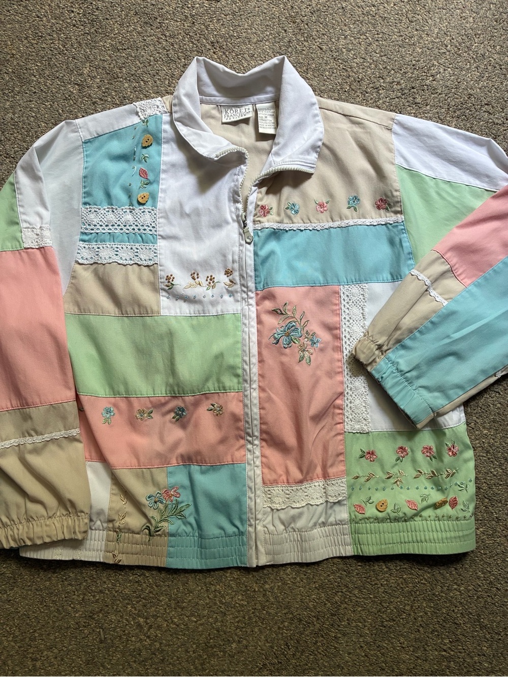 Vintage Cottagecore Patchwork Jacket (M)